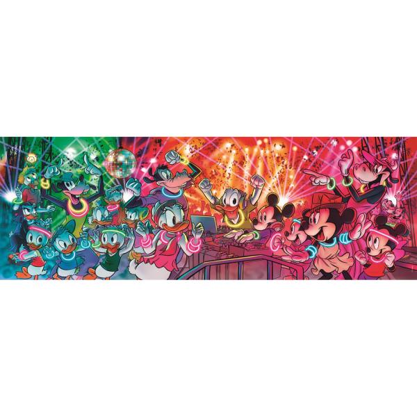 Puzzle panorámico de 1000 piezas: Disney: Disco - Clementoni-39660