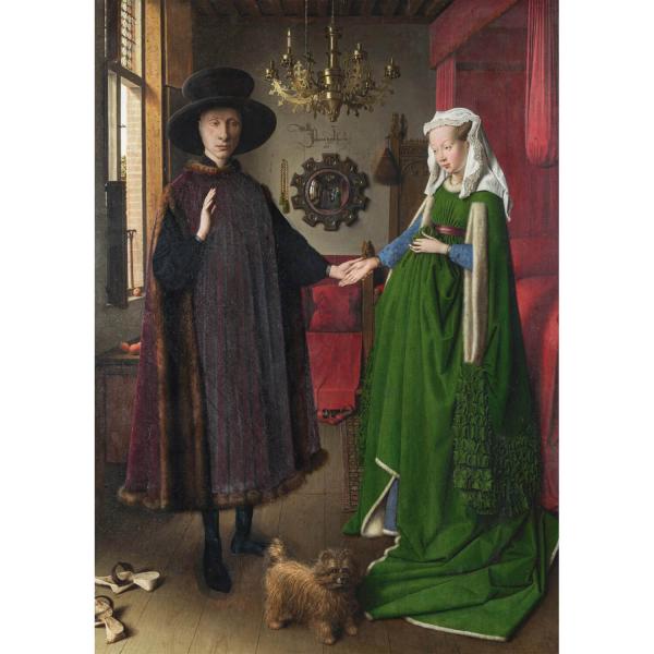 Puzzle 1000 piezas: Museo: La pareja Arnolfini, Van Eyck - Clementoni-39663