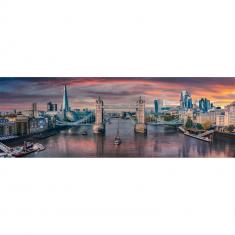 Puzzle 1000 Piezas Ulmer Puzzleschmiede - Puente De La Torre De Londres Al Atardecer, Tamaño 68x48 Cm, Hecho En Alemania