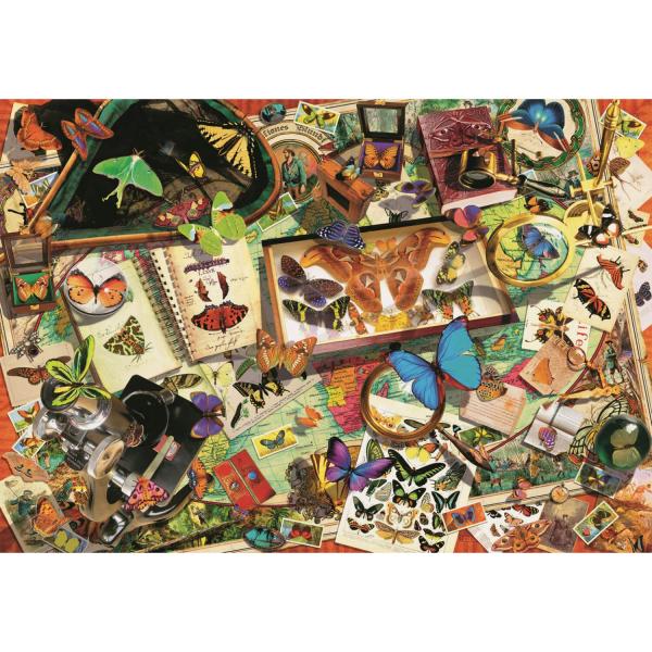 Puzzle de 500 piezas: colección de mariposas - Clementoni-35125
