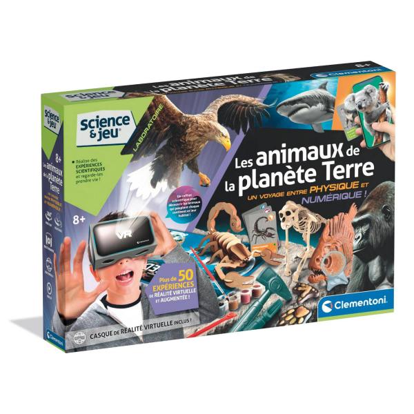 Science et jeu : Grand coffret découverte des animaux avec réalité virtuelle  - Clementoni-52853