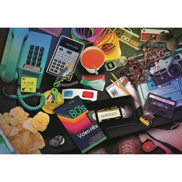 Puzzle 1000 piezas: Nostalgia 80's - Clementoni-39649
