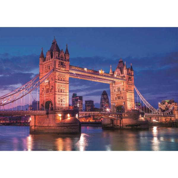 Puzzle mit 1000 Teilen: Tower Bridge bei Nacht - Clementoni-39674