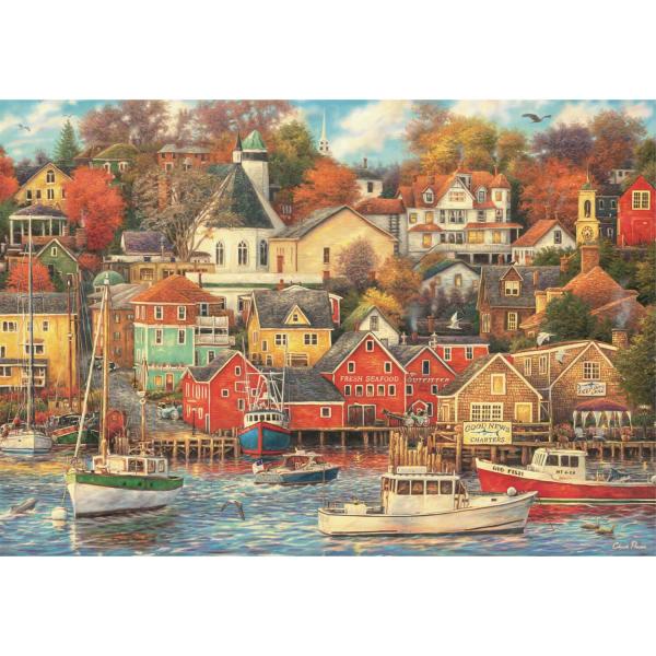1500 pieces Puzzle :  Good time in Harbour - Clementoni-31685