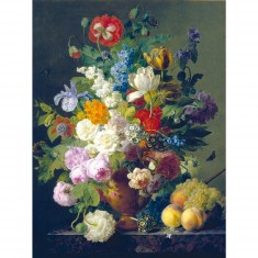 1000 pieces Jigsaw Puzzle - Van Dael: Vase of flowers