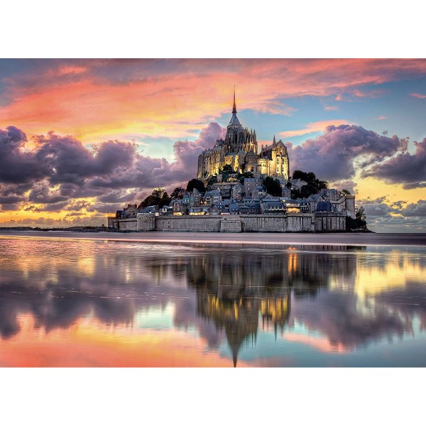 1000 pieces puzzle: The magnificent Mont Saint-Michel - Clementoni-39367