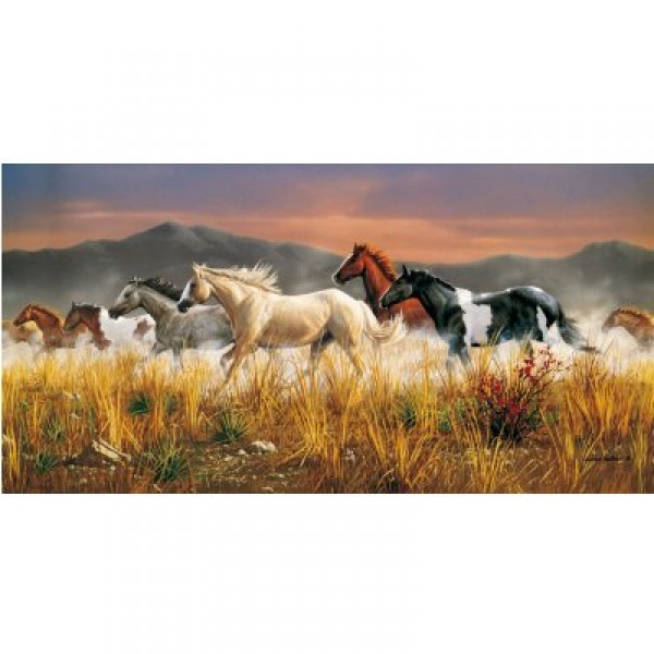 13200 pieces Jigsaw Puzzle - Herd of horses - Clementoni-38006