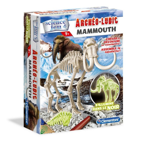 Ciencia y juegos: Arqueolúdico: Mamut fosforescente - Clementoni-52070