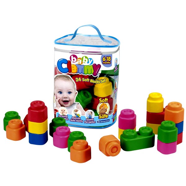 Cubes souples Baby Clemmy : Sac de 24 cubes - Clementoni-14889