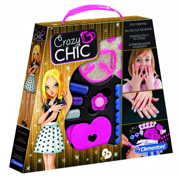 Kit créatif Crazy Chic : Donne du style à tes ongles - Clementoni-15885