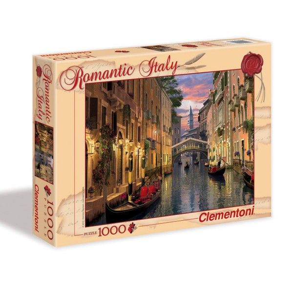 Puzzle 1000 pièces : Italie romantique - Clementoni-39218