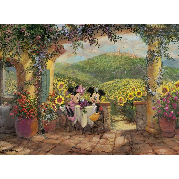 Puzzle 1000 pièces : Minnie et Mickey déjeunent - Clementoni-39240