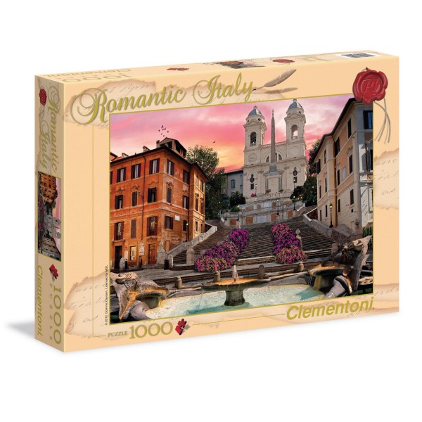 Puzzle 1000 pièces : Romantique Rome - Clementoni-39219