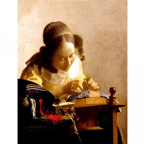 Puzzle 1000 pièces : Vermeer : La dentellière - Clementoni-39265