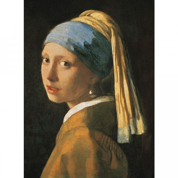 Puzzle 1000 pièces : Vermeer : La jeune fille à la perle - Clementoni-39282