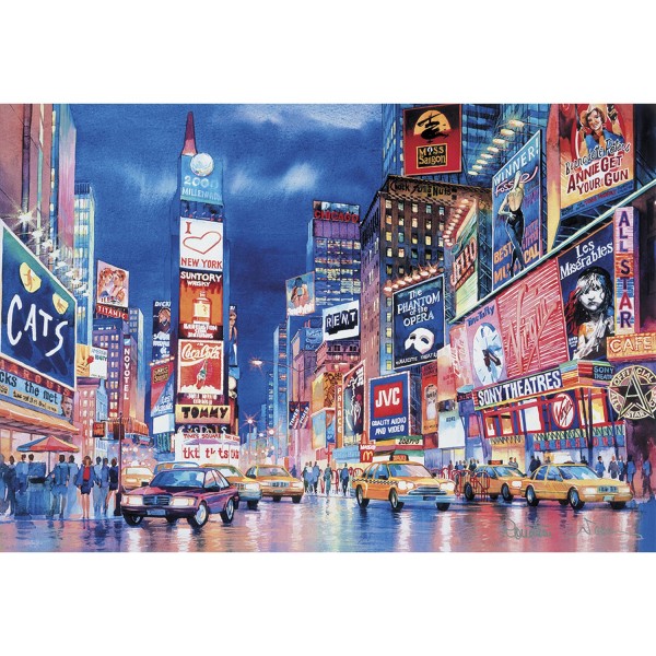 Puzzle 1000 pièces fluorescent : Les lumières de New-York - Clementoni-39249