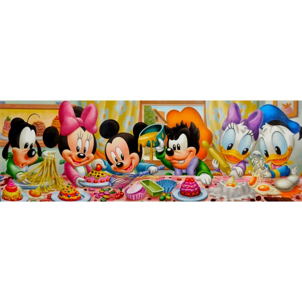 Puzzle 1000 pièces panoramique : Disney Babies - Clementoni-39263