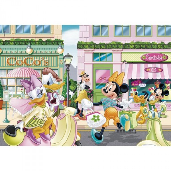 Puzzle 104 pièces - Mickey et ses amis : Minnie fait du shopping - Clementoni-27512
