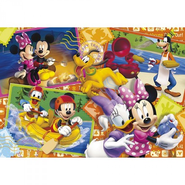 Puzzle 104 pièces - Mickey et ses amis : Souvenirs de vacances - Clementoni-27794