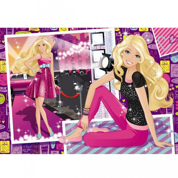 Puzzle 104 pièces : Barbie sur le tapis rouge - Clementoni-27875