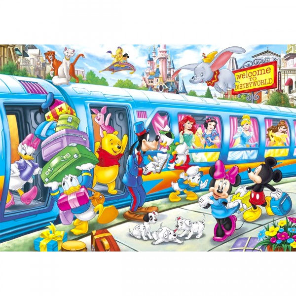 Puzzle 104 pièces : Disney family - Clementoni-27884