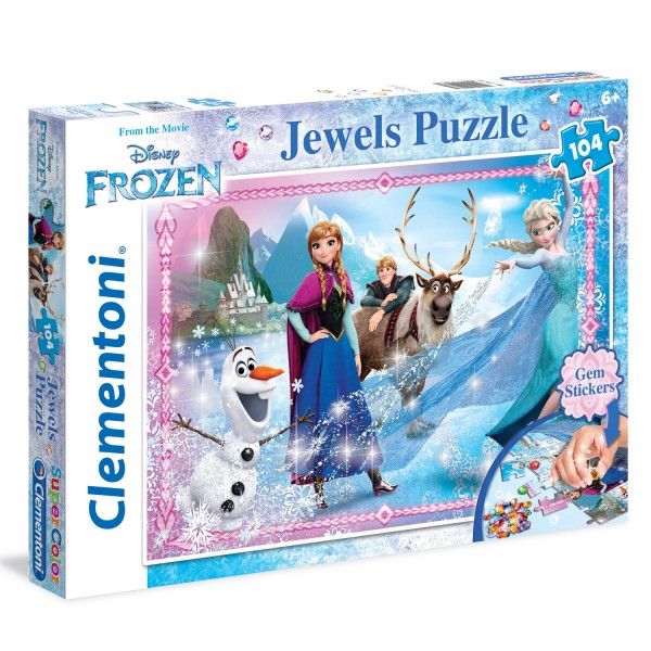 Puzzle 104 pièces : La Reine des Neiges Jewels - Clementoni-20133