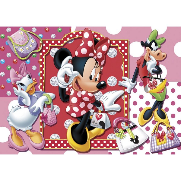 Puzzle 104 pièces : Minnie fait du shopping - Clementoni-20402