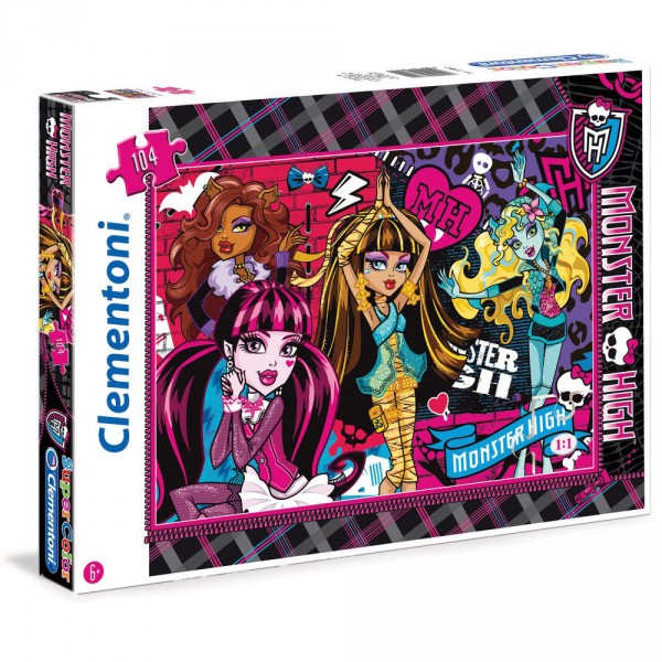Puzzle 104 pièces : Monster High : Scarylicious - Clementoni-27890