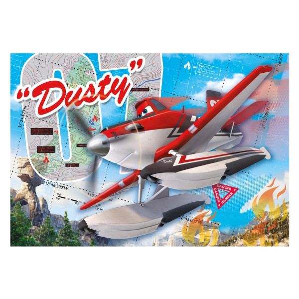 Puzzle 104 pièces : Planes 2 : Dusty - Clementoni-27060-Planes