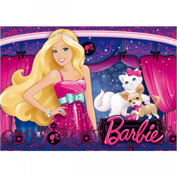 Puzzle 104 pièces Effet 3D : Barbie - Clementoni-20083