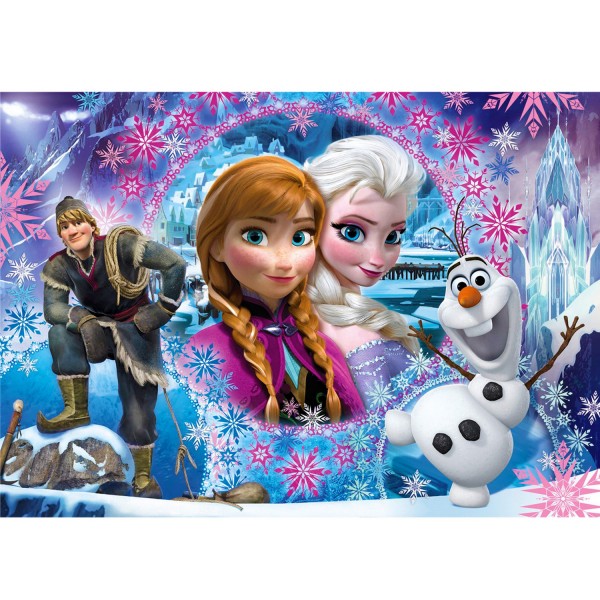 Puzzle 104 pièces Glitter : La Reines des Neiges Frozen - Clementoni-27248