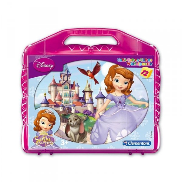 Puzzle 12 cubes Disney : Princesse Sofia - Clementoni-41200-41174