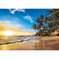 Puzzle 1500 pièces : Coucher de soleil tropical