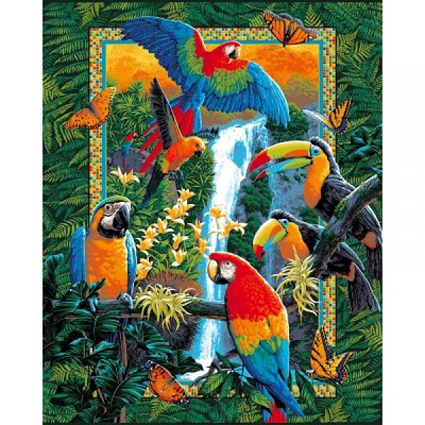 Puzzle 1500 pièces - Oiseaux de la jungle - Clementoni-31936