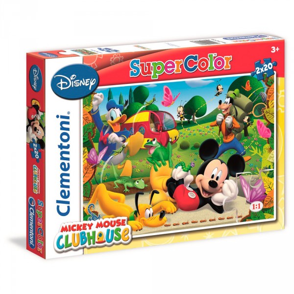 Puzzle 2 x 20 pièces : Mickey Mouse Club House - Clementoni-24728