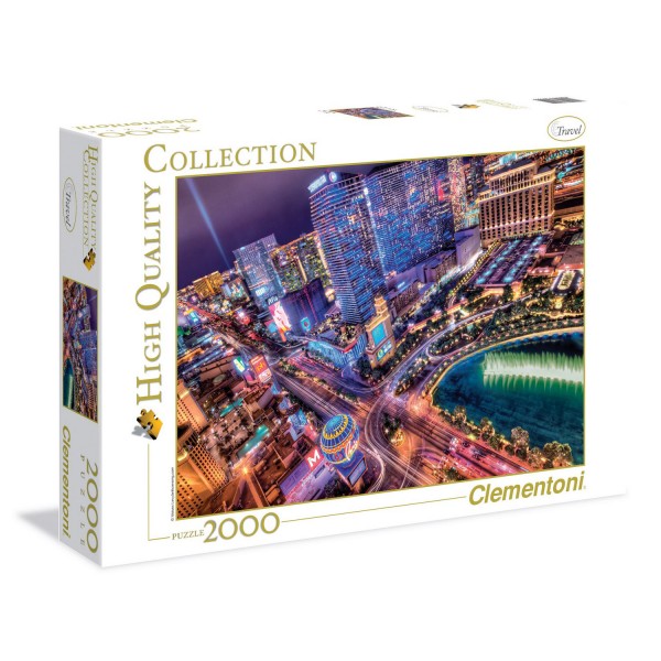 Puzzle 2000 pièces : Las Vegas - Clementoni-32555