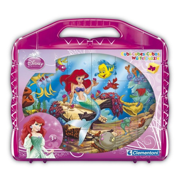 Puzzle 24 cubes Disney : Ariel la petite Sirène - Clementoni-42400-2