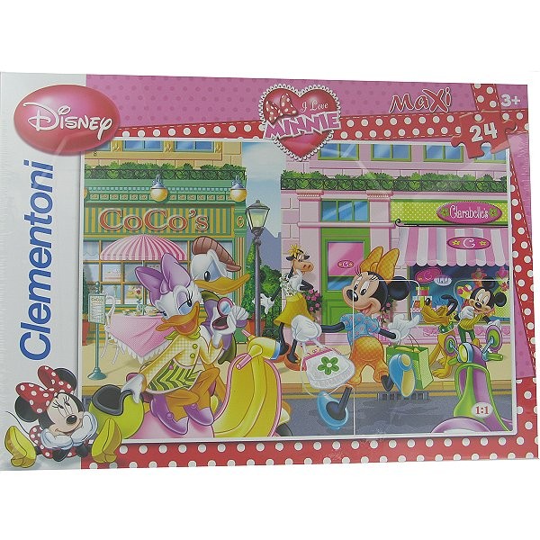 Puzzle 24 pièces maxi - Mickey et ses amis : Minnie fait du shopping - Clementoni-24416