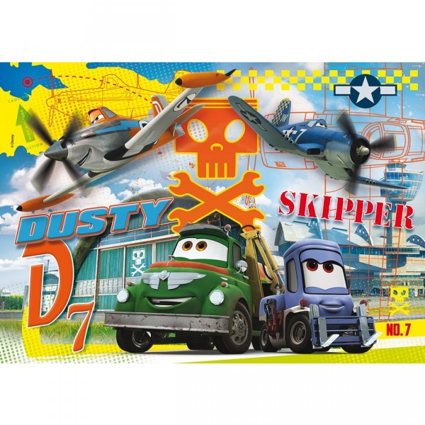 Puzzle 24 pièces maxi : Planes : Dusty vs Skipper - Clementoni-24441