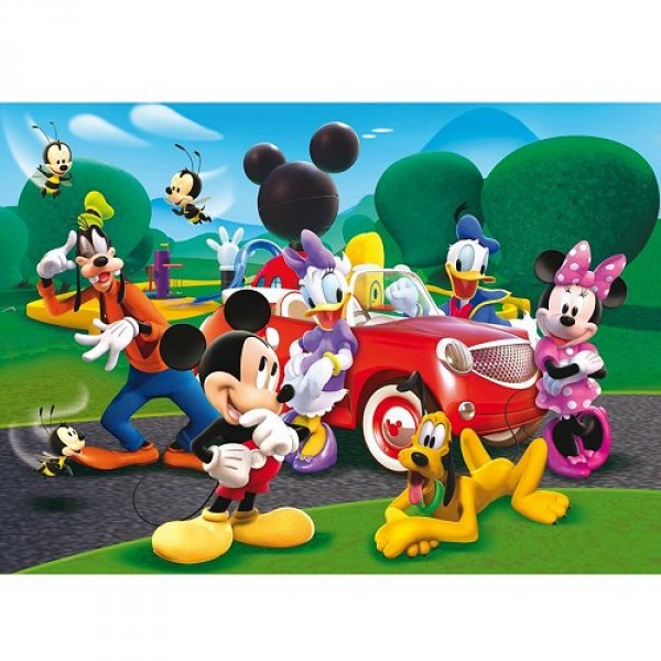 Puzzle 250 pièces - Mickey et ses amis : En voiture - Clementoni-29489