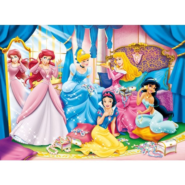 Puzzle 250 pièces - Princesses Disney : Essayage de bijoux - Clementoni-29662