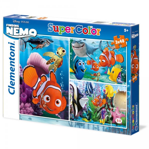 Puzzle 3 x 48 pièces : Le monde de Nemo - Clementoni-25190