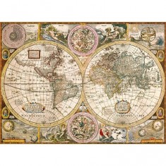 Puzzle 3000 pièces - Vieille carte du monde