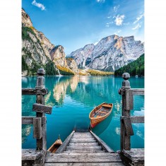 Puzzle 500 pièces : Lac de Braies, Italie