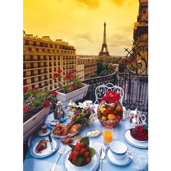 Puzzle 500 pièces - Petit déjeuner à Paris - Clementoni-30320