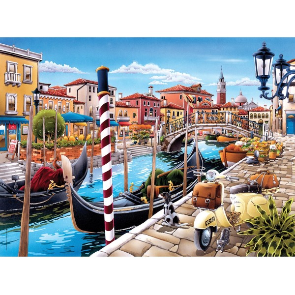 Puzzle 500 pièces : Canal à Venise - Clementoni-35026