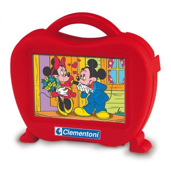 Puzzle 6 cubes Disney : Mickey et Minnie - Clementoni-40600-1