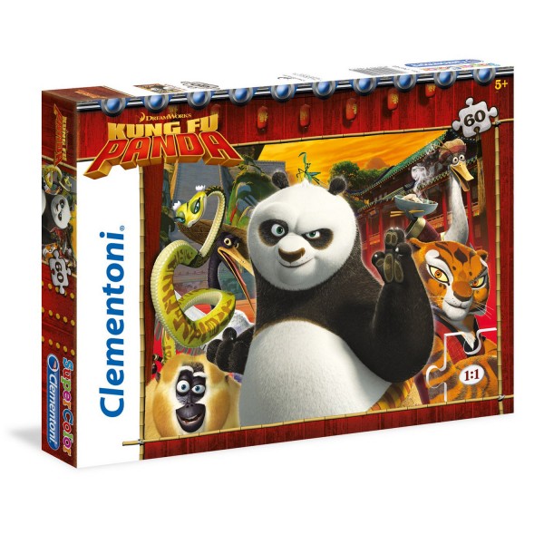 Puzzle 60 pièces : Kung Fu Panda - Clementoni-26941