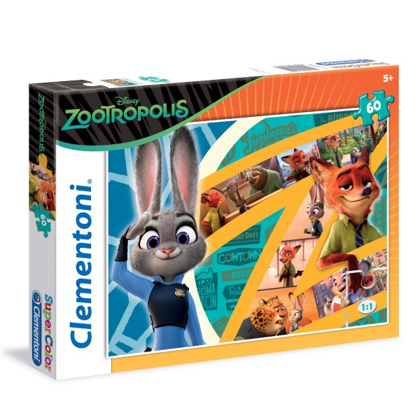 Puzzle 60 pièces : Zootopie - Clementoni-26959