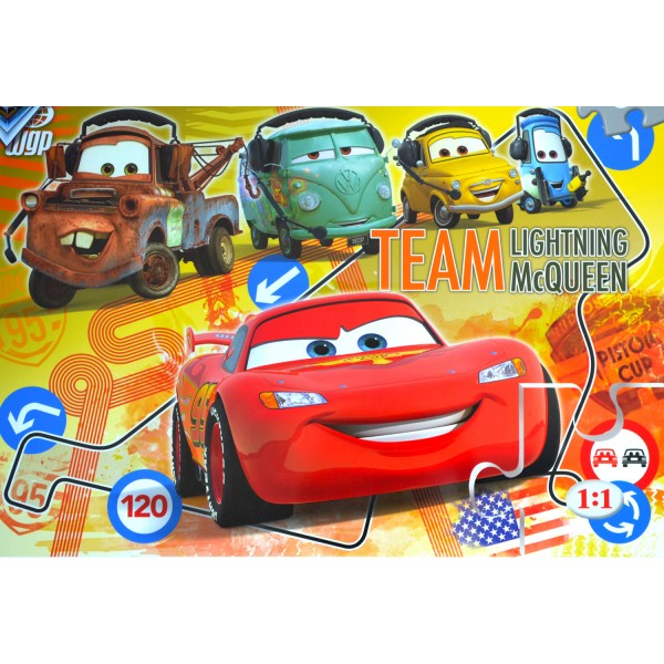 Puzzle 60 pièces maxi : Cars : Team Flash McQueen - Clementoni-26739